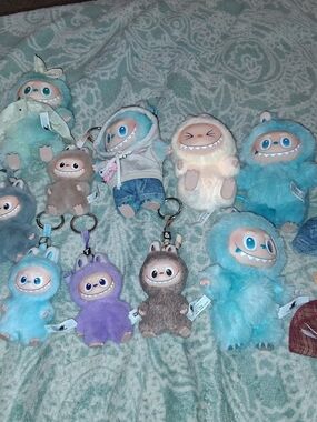 Large Authentic Labubu Lot -with Accessories Assorted Keychain & Plush